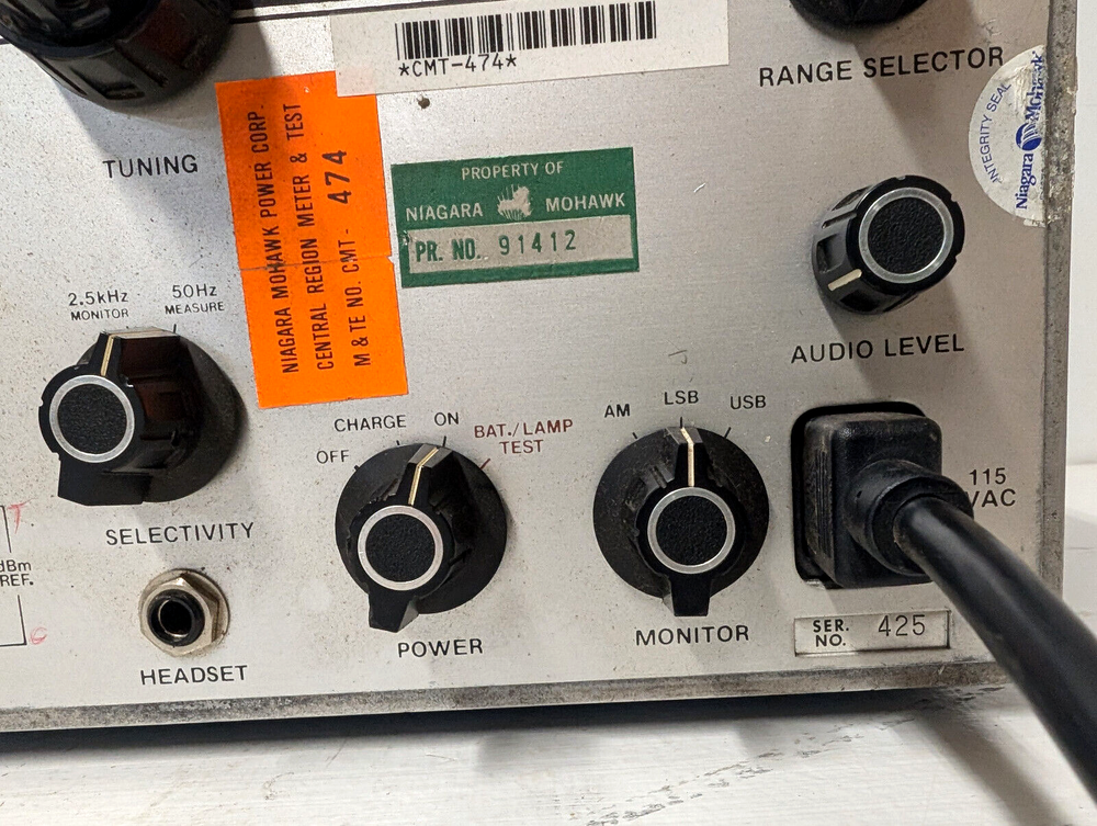 Rycom Instruments 6021A ~ Selective Levelmeter, Powers On, See Pictures