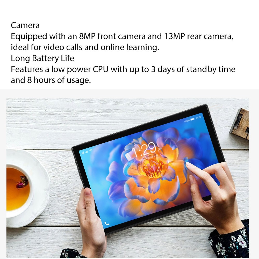 12GB RAM Android Tablet - High-Resolution Display 8000mAh Battery, Fast Charging