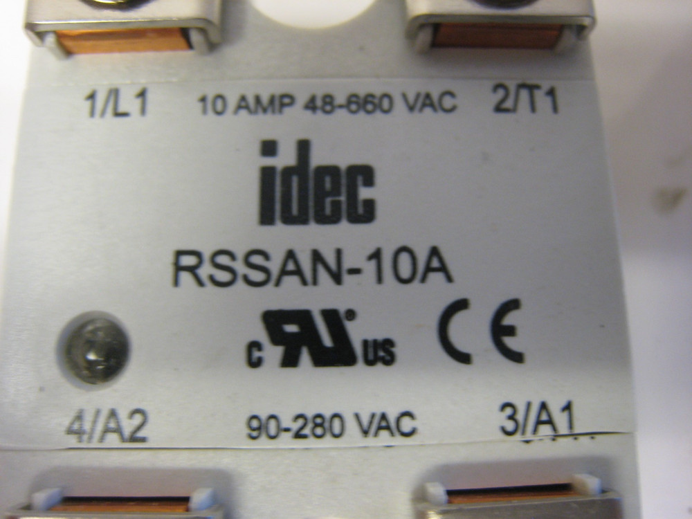 IDEC RSSAN-10A Solid State Relay, SPST-NO, 660VAC 10A Max, 90-280VAC Control Clo