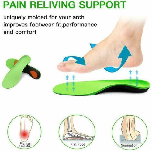 Orthotic Shoe Insoles Inserts Flat Feet High Arch Support for Plantar Fasciitis