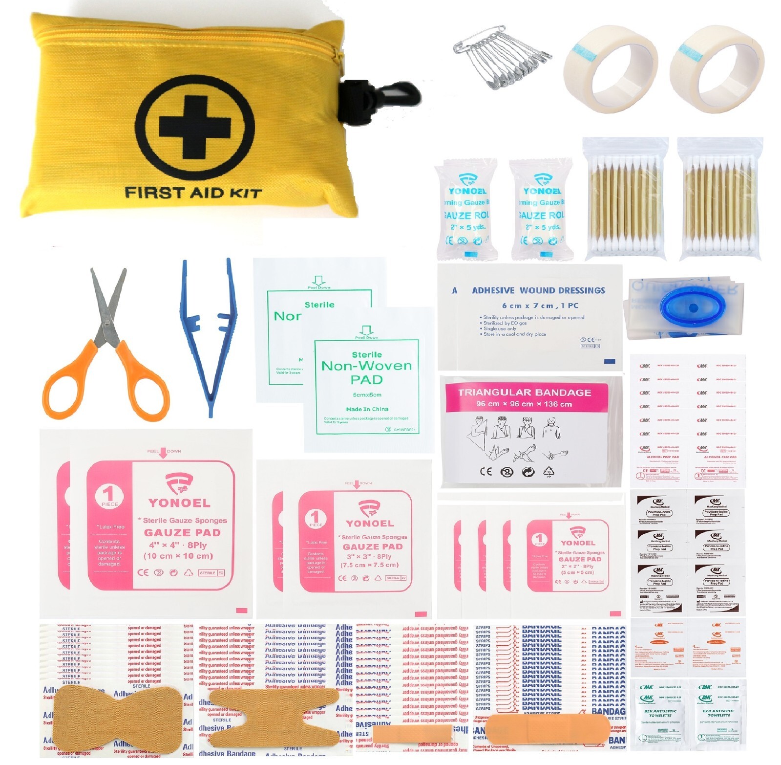 151 Pcs First Aid Kit Medical Emergency Trauma Military Survival Travel Portable