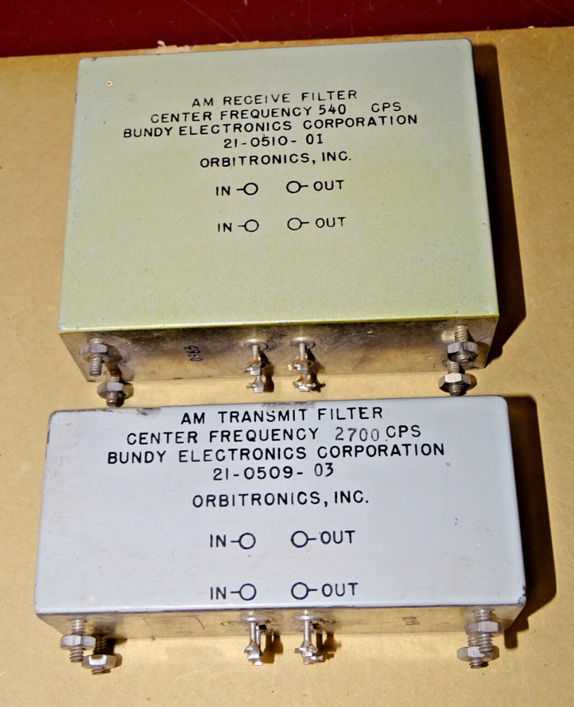 2 Bundy/Orbitronics AM Center Frequency Filters
