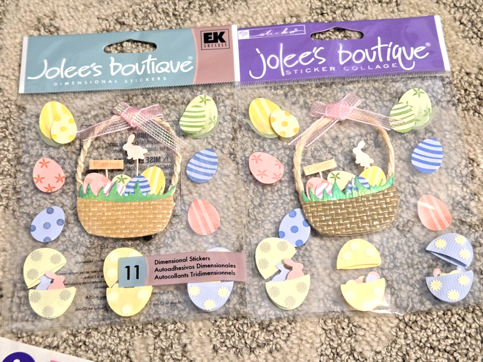 Holiday Sticker Lot Jolee's Christmas, Valentine's, Easter, Halloween, +++ NEW