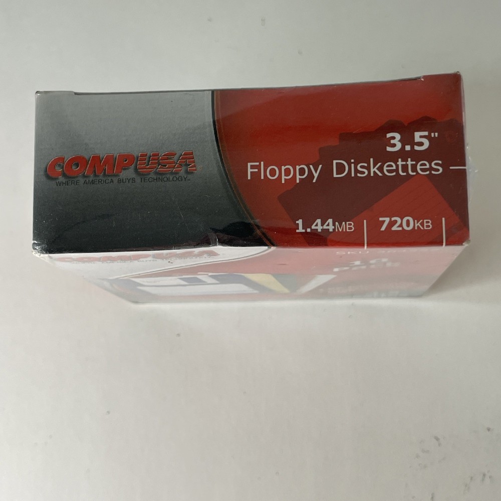 COMP USA 3.5" Floppy Disc Diskettes 1.44MB Double Sided High Density Formatted