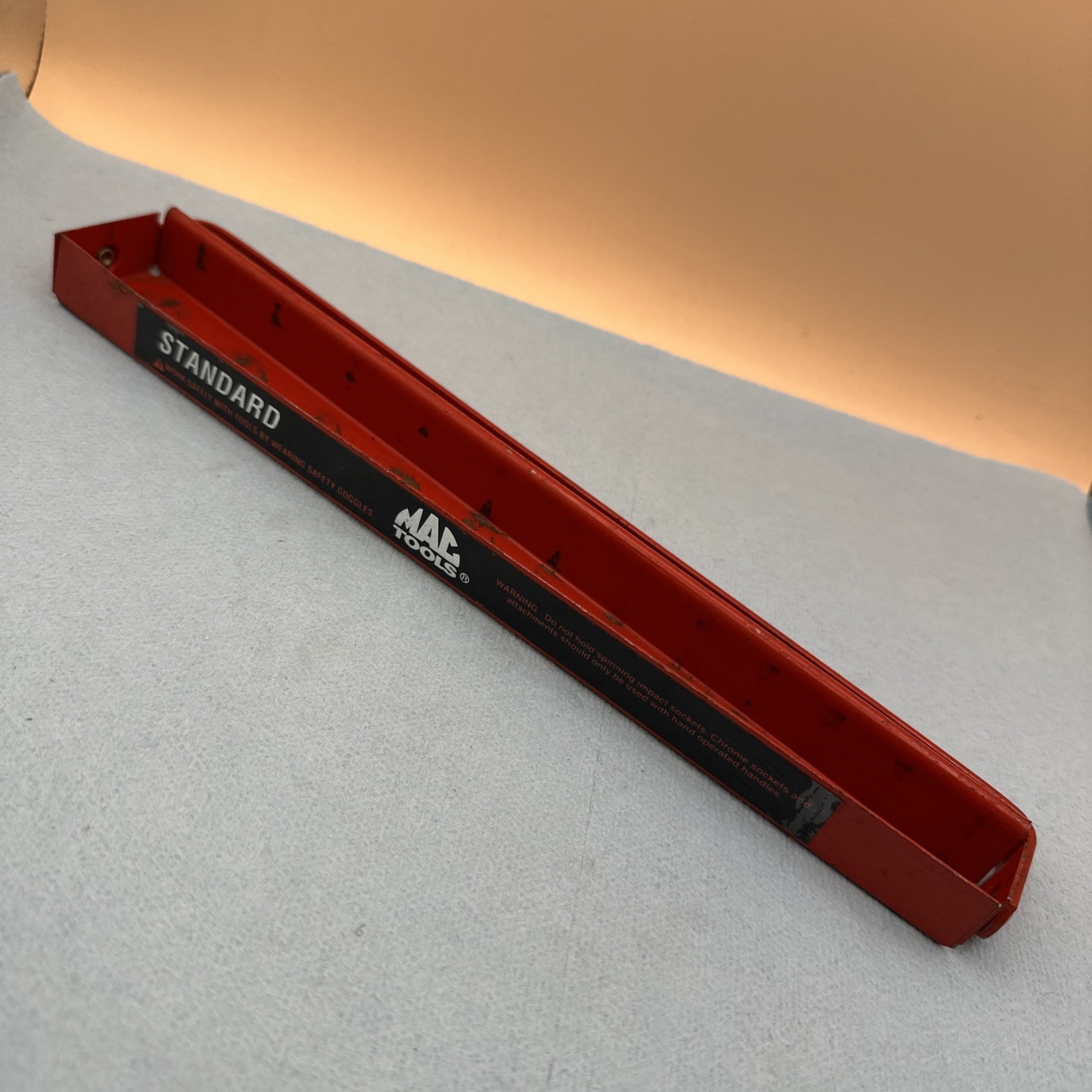 Mac Tools 11" 3/8" Drive Standard Socket Holder Tray Red USA XT18R