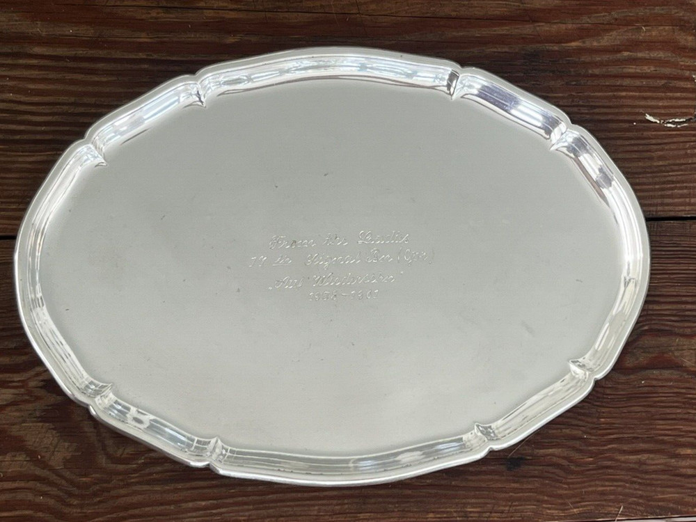 US 17th Signal Battalion Commemorative Silver Plate Wolff Tray-Germany 1958-1961