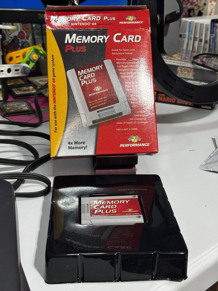 Performance Memory Card Plus Nintendo 64 Game System CIB WITH BOX