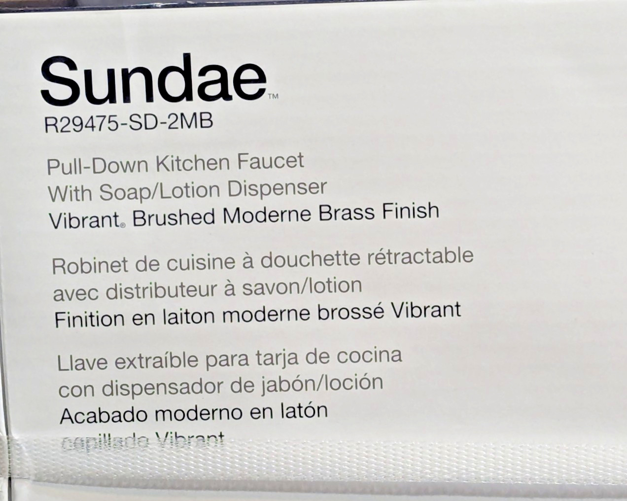 KOHLER Sundae Pull Down Sprayer Kitchen Faucet in Vibrant Brushed Moderne Brass