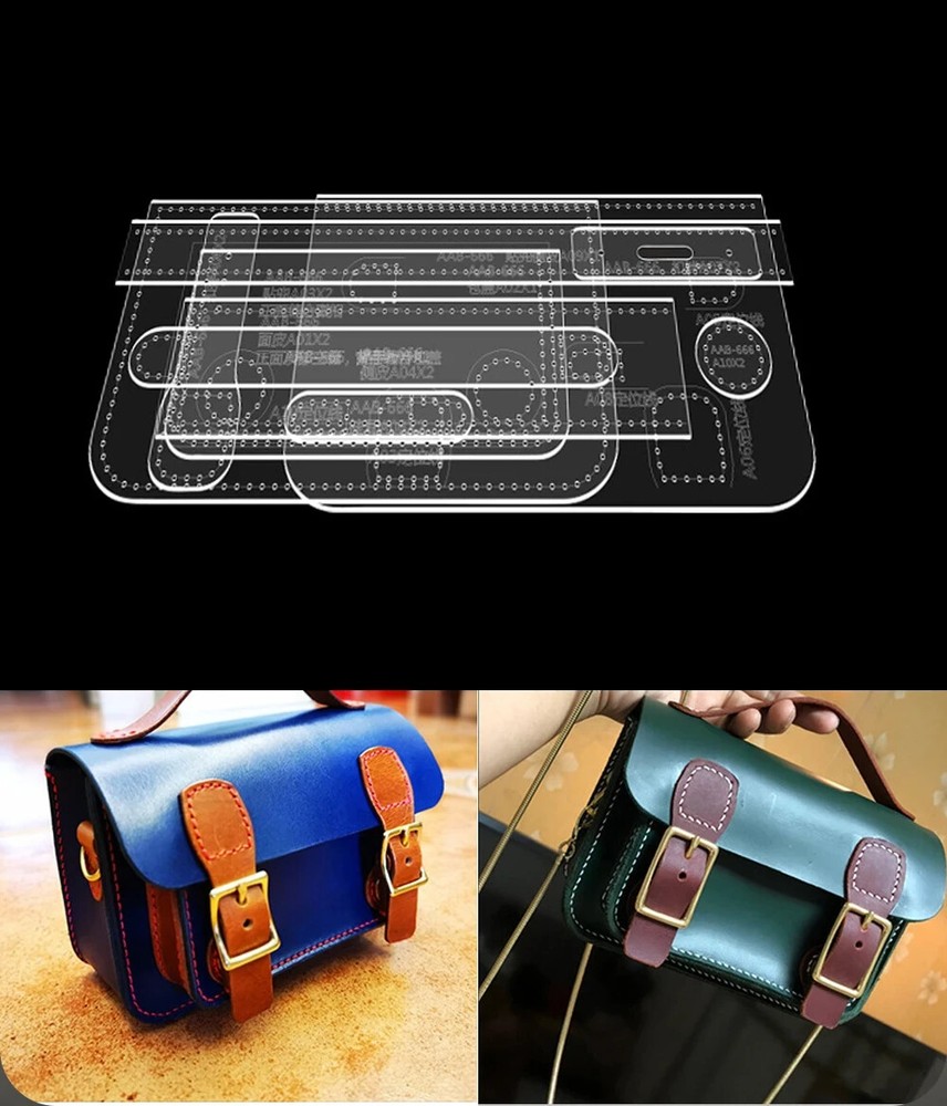 Leather Bag Pattern Making with Acrylic Templates for Mini Cambridge bag