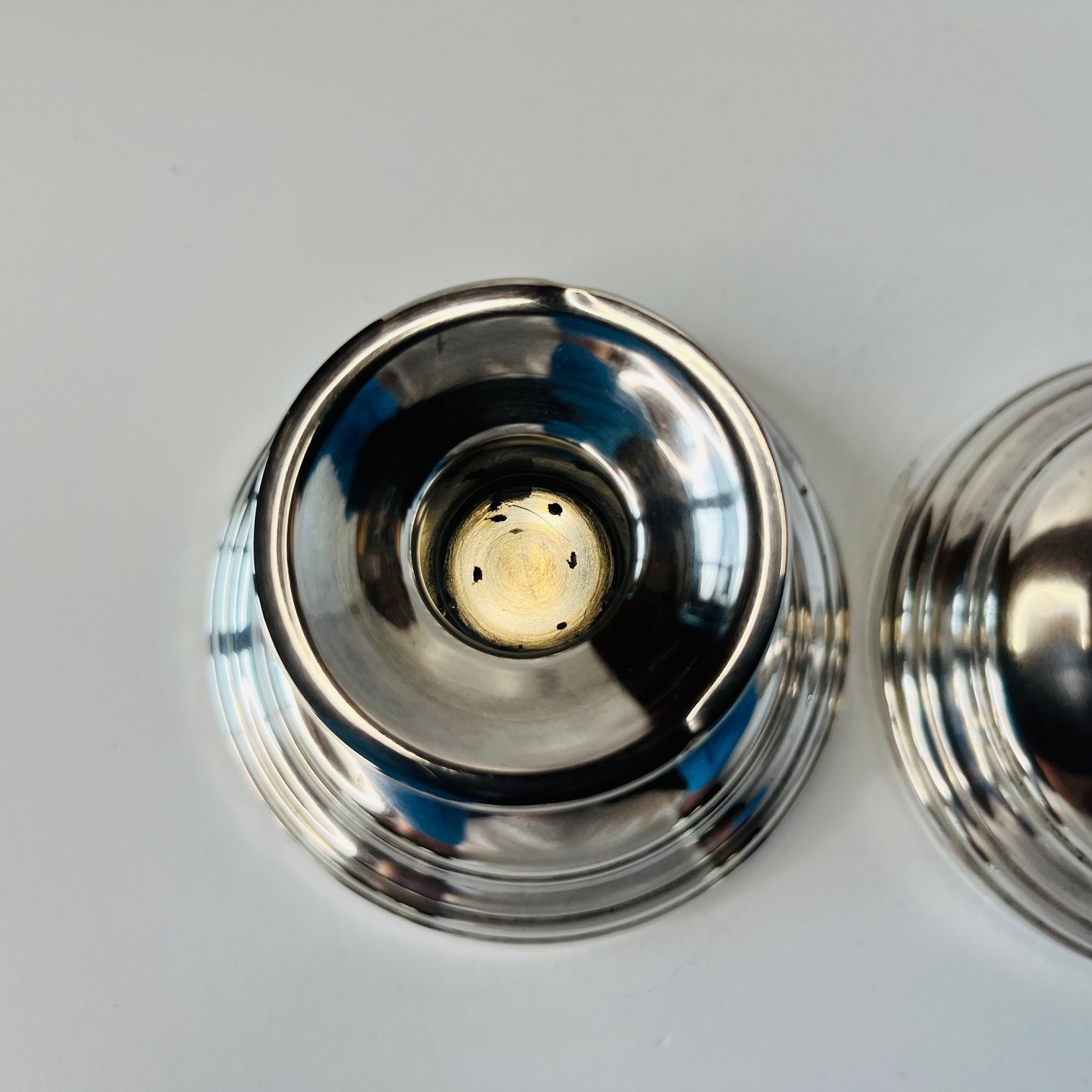 💠 Watrous Mfg. Sterling Weighted Candlesticks Pair Mid Century Classic