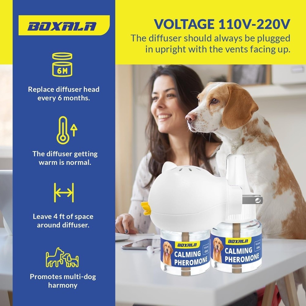 Dog Pheromones Calming Diffuse- 2 Pack 45ml Refill