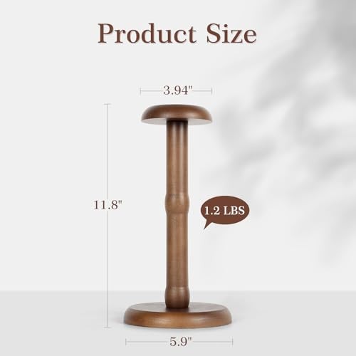 SEKSON Cowboy Hat Stand, Tabletop Hat Display Rack, Solid Wood Hat 1 Pack