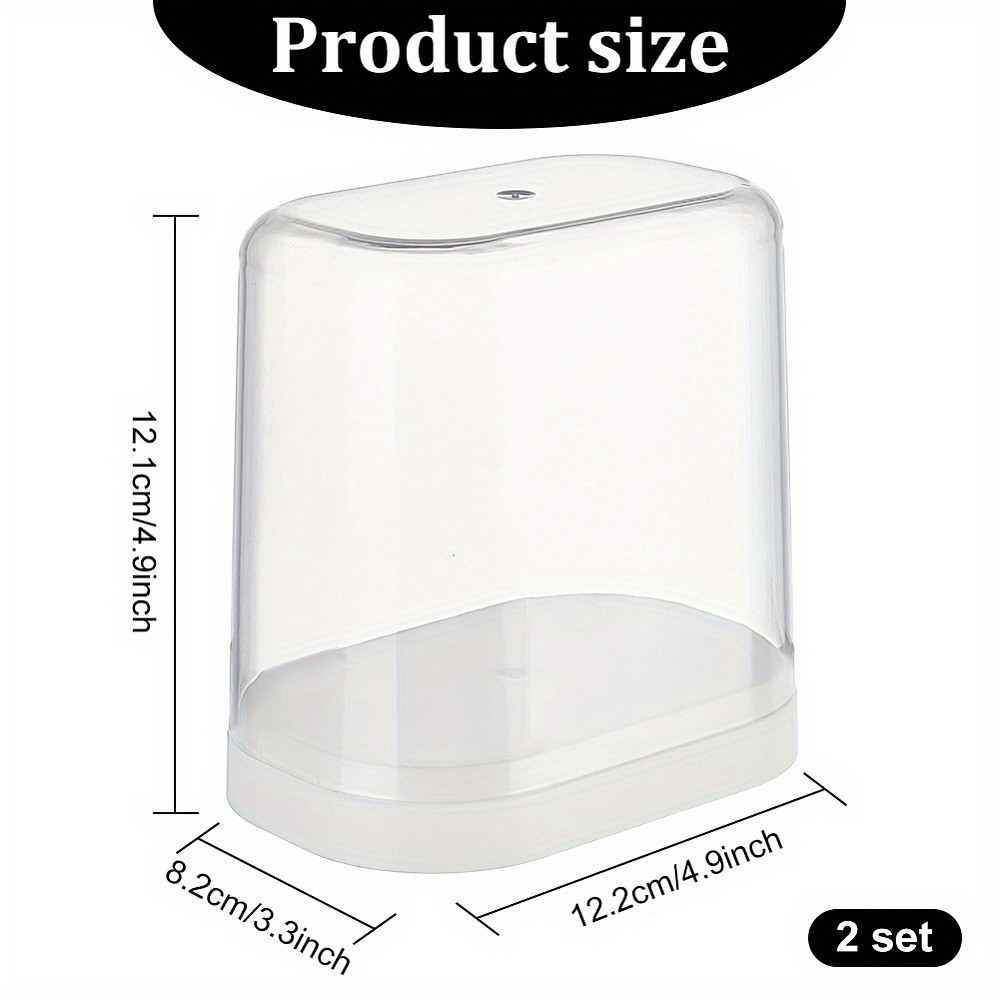 2Sets Transparent Plastic Minifigure Display Cases Dustproof s Display Box