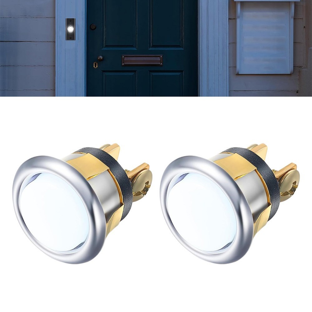 2 Pack Doorbell Button with Cool White Light for Simple Installation and Use