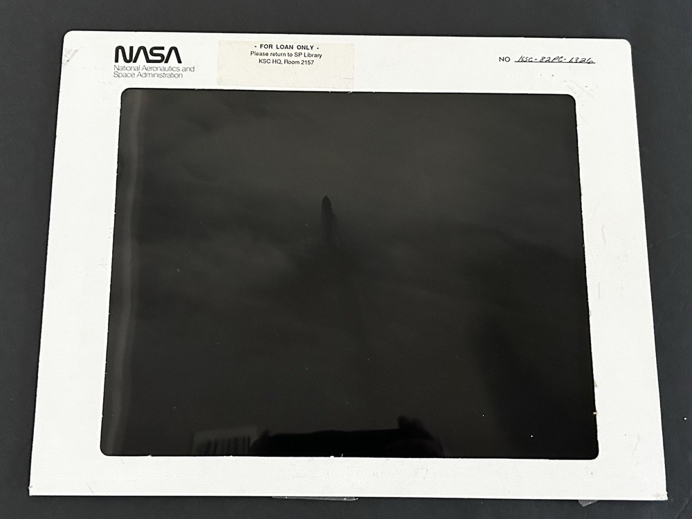 1982 NASA KSC Space Shuttle Orbiter Clouds Fog Crawler Presentation Transparency