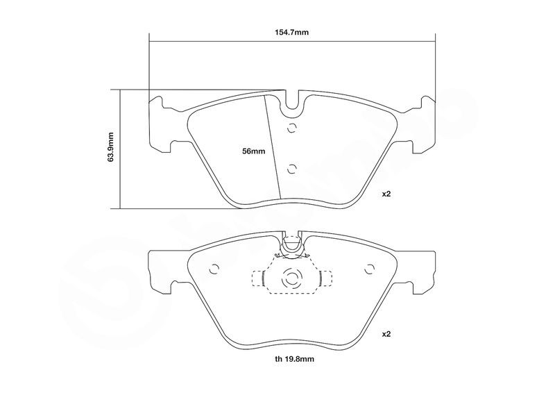 High Performance Brake Pad Set BREMBO 07.B314.34