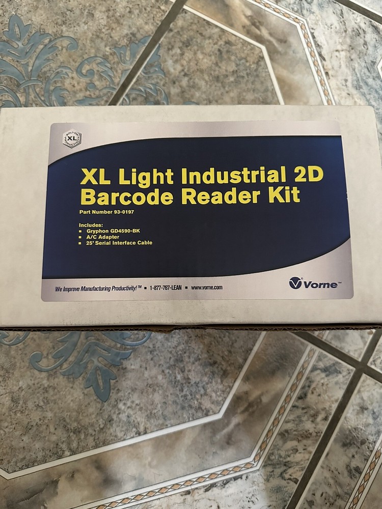 New Vorne XL  Light Industrial 2D Barcode Reader Kit 93-0227