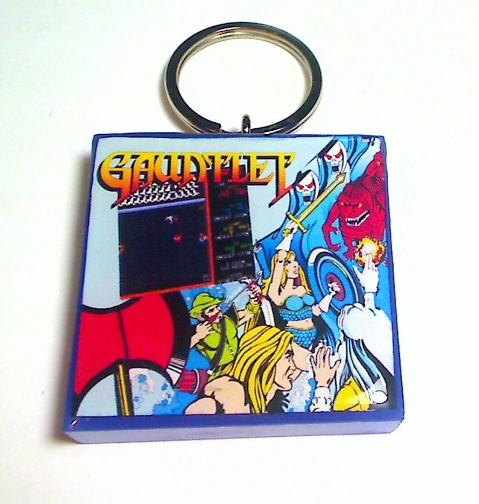 Gauntlet  Arcade Coin Door accessory Keychain