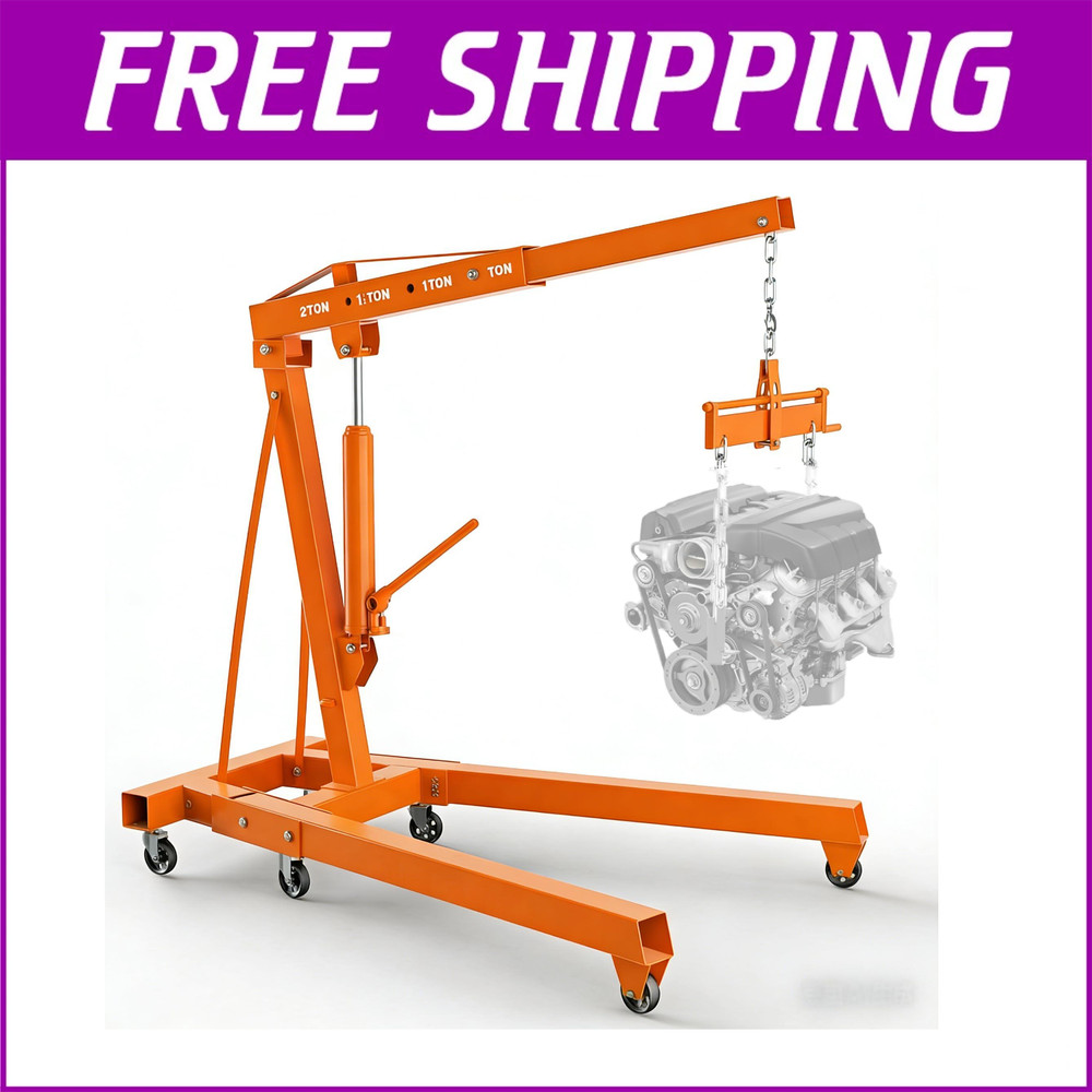 2 Ton Engine Hoist Folding Cherry Picker Engine Hoist with Lever Engine Crane