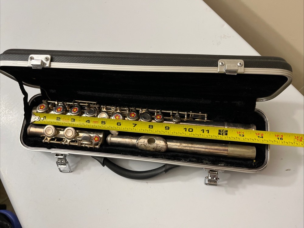 Merano Silver Finish Student Flute With Hard Case