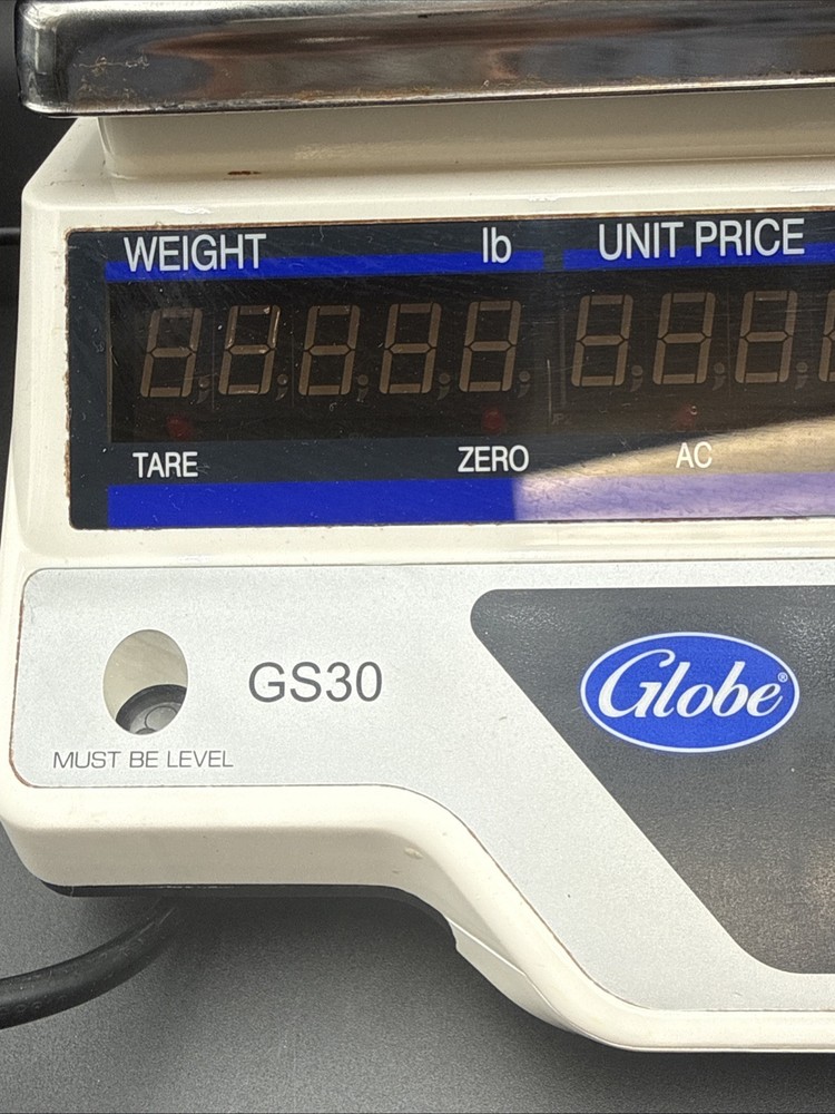 TESTED Globe GS30 30lb Capacity Price Computing 2-Sided Deli Scale Used
