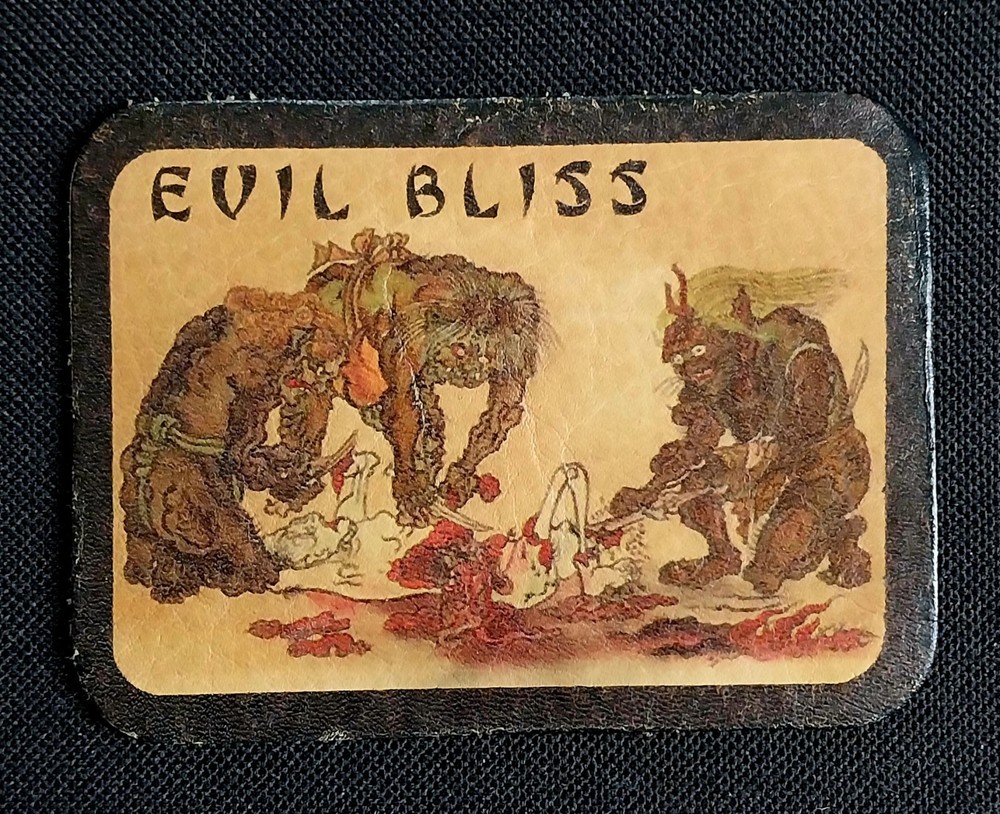 EVIL BLISS Leather Vest Motorcycle Jacket Hat Leather BIKER Patch