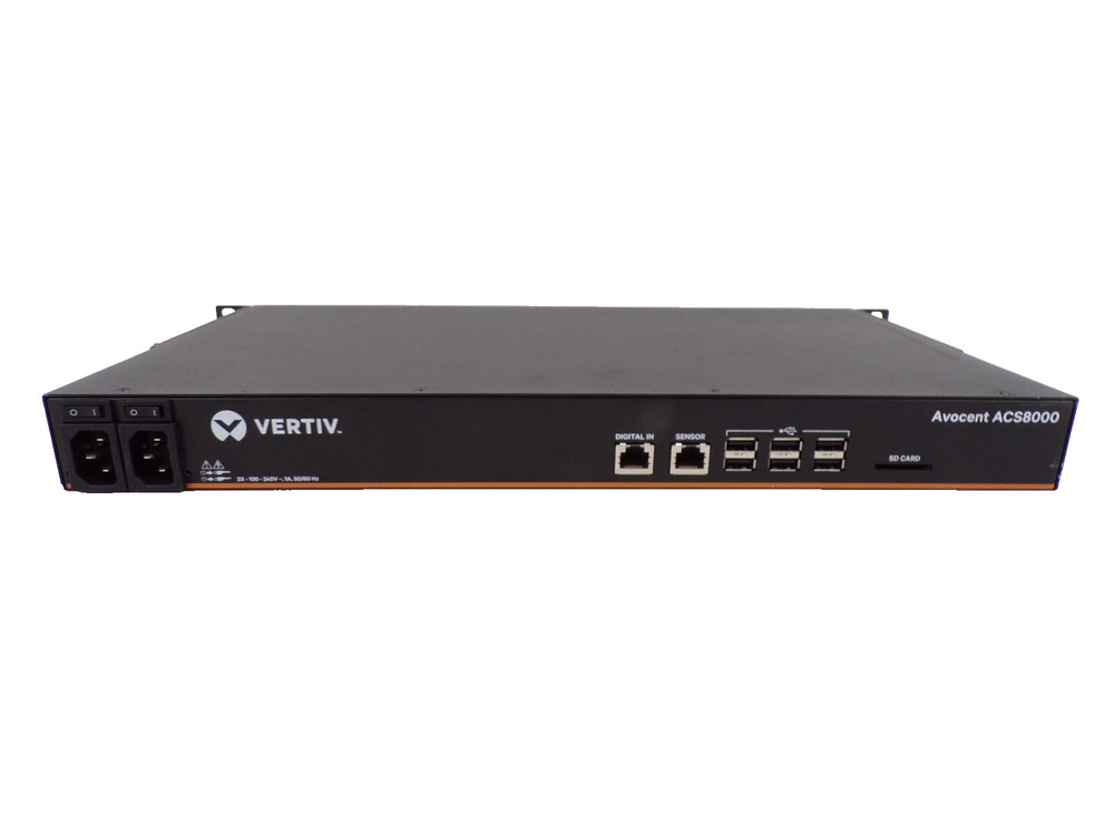 Avocent/ Vertiv ACS8008DAC 8-port console server with Dual AC