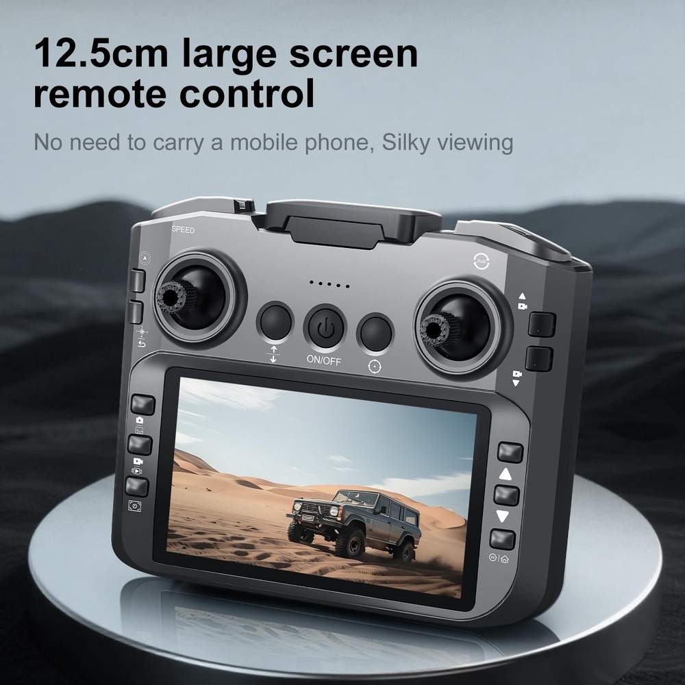 elecci E88 PRO Drone with 4.91 Inches Screen Controller Gray-2 batteries