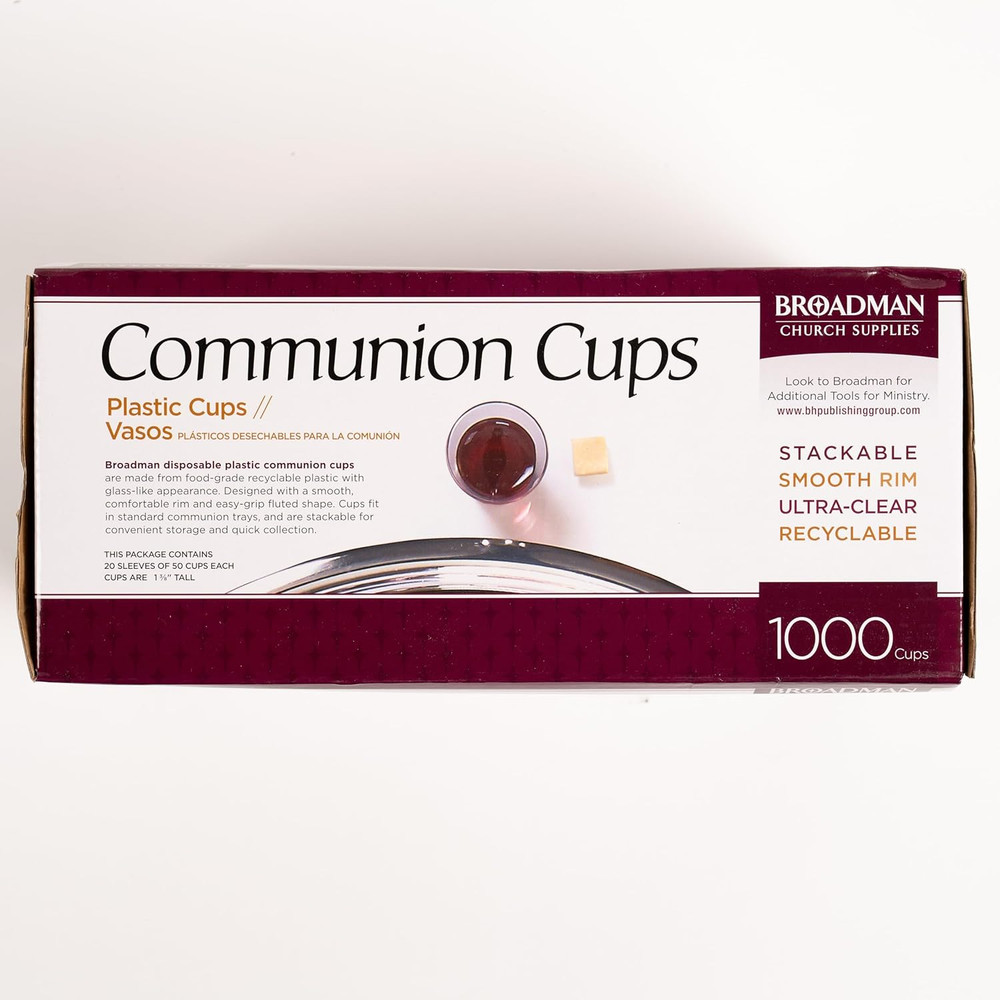 Plastic, Disposable, Recyclable Communion Cups, 6000 Count