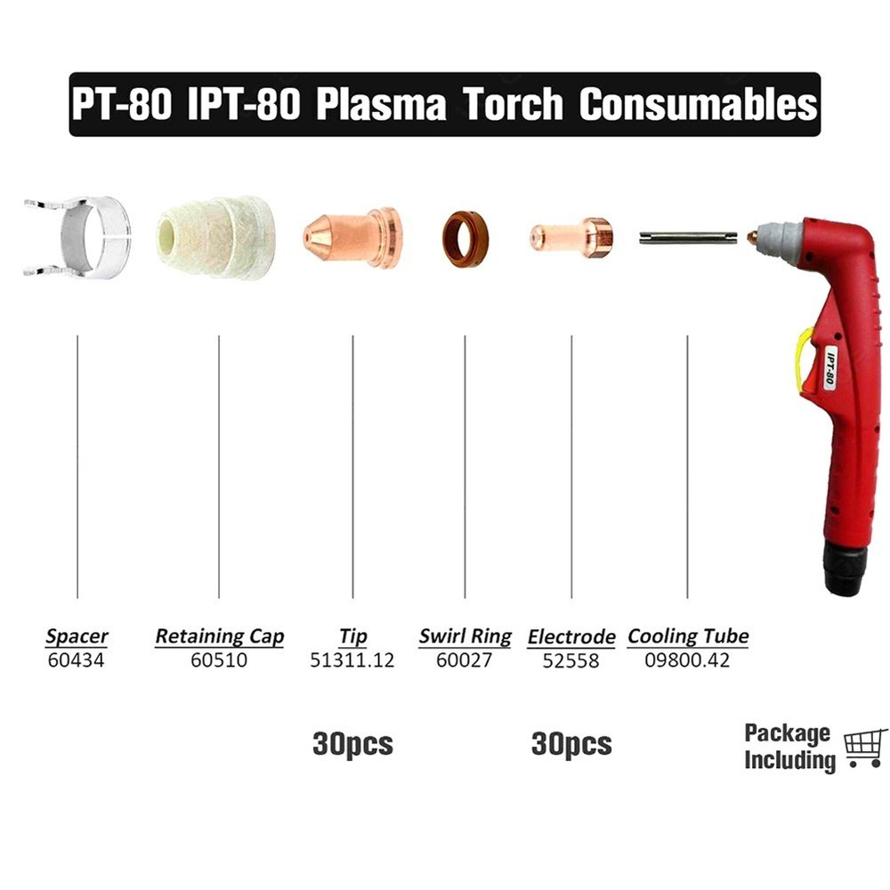 Torch Nozzle Plasma Cutter Kit Workshop Accessories IPT-80 Replacement