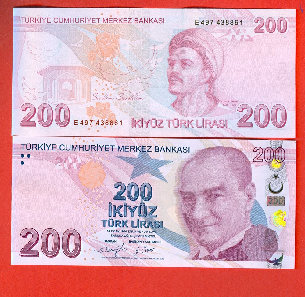 TURKEY issue 2009 ( 2022 ) - 200 Lira seria E - UNC