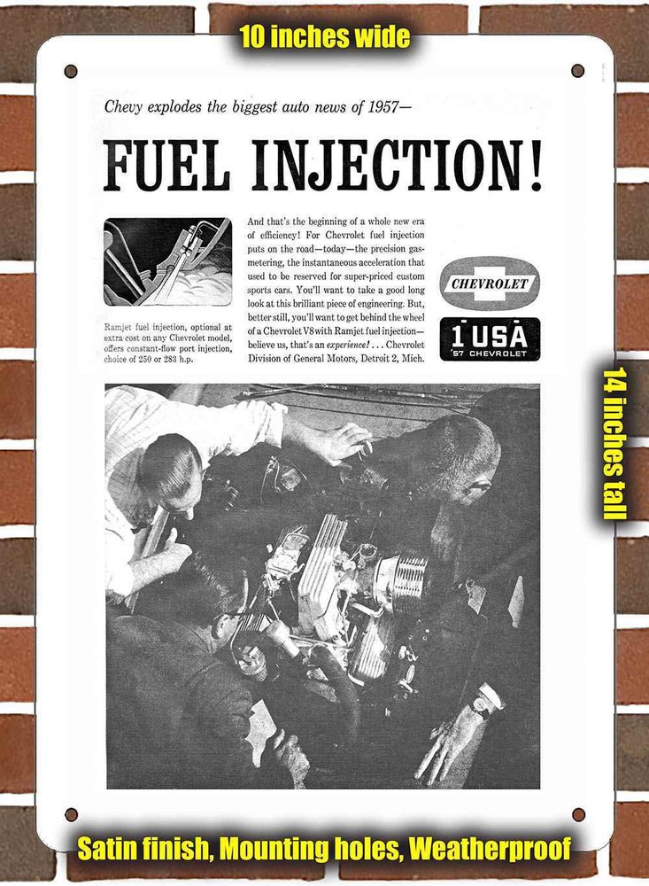 Metal Sign - 1957 Fuel Injection - 10x14 inches