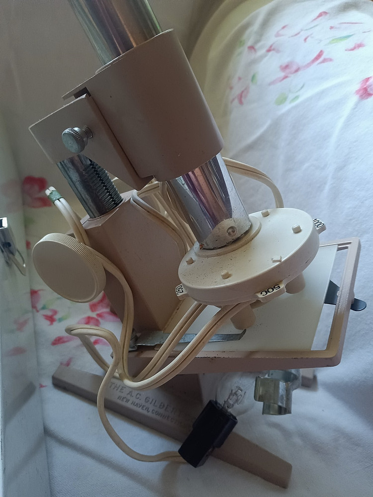 Vintage Gilbert Microscope Lab Set Partially Complete Untested For Display