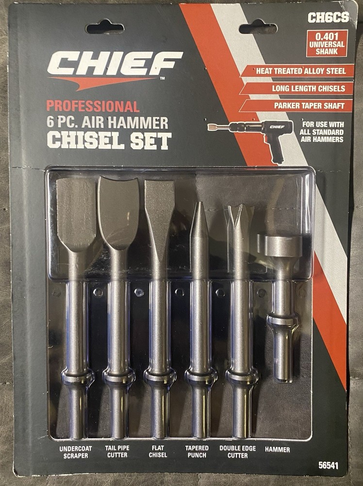 Chief Ch6cs 6 Pc Air Hammer Chisel Set