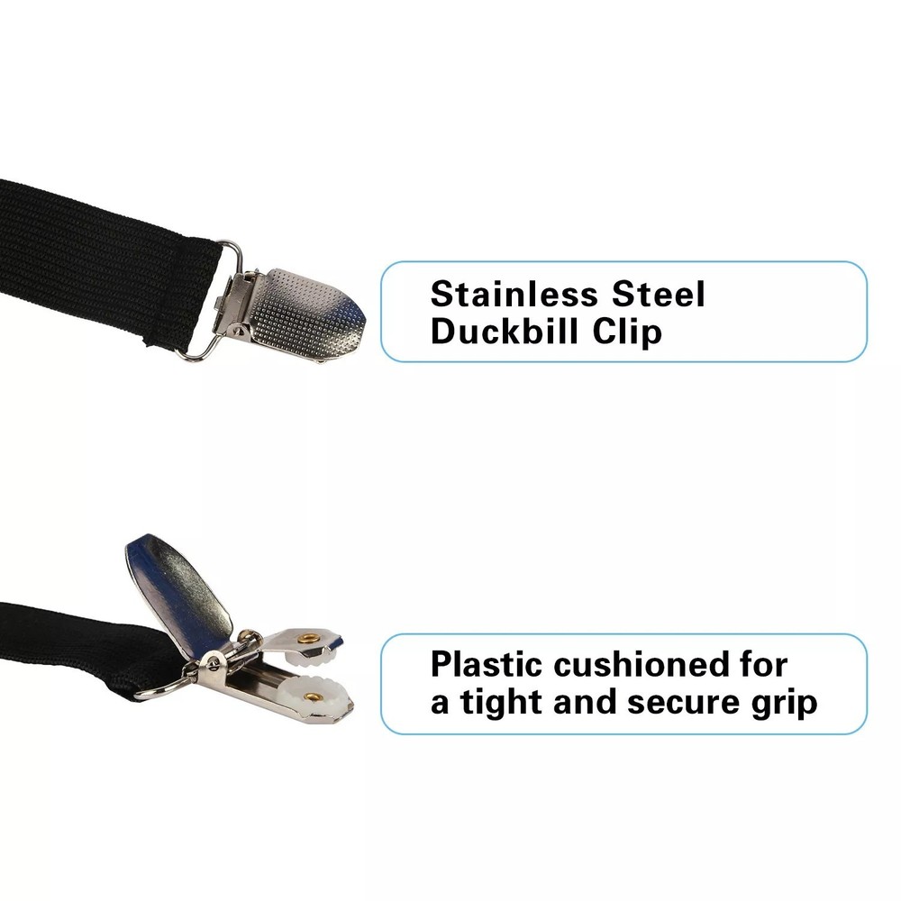 4-Pack Triangular Bed Sheet Anti slip Clips Adjustable Bed Suspenders Holder