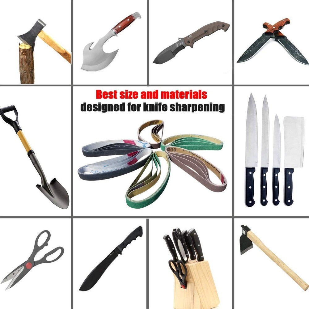24 Pieces Replacement Sharpening Belt Kit for Work Sharp Knife & Tool Sharpener