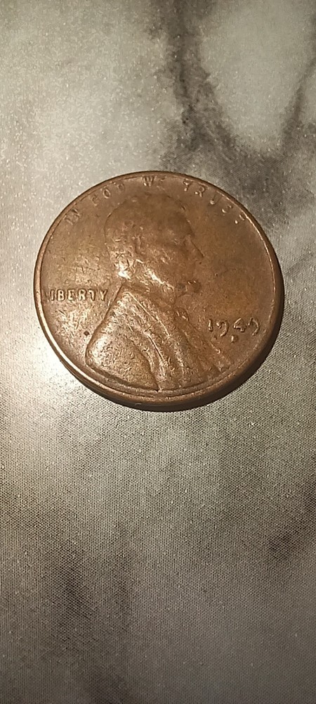 1949 D Lincoln Cent Die Chip Inside Mint Mark