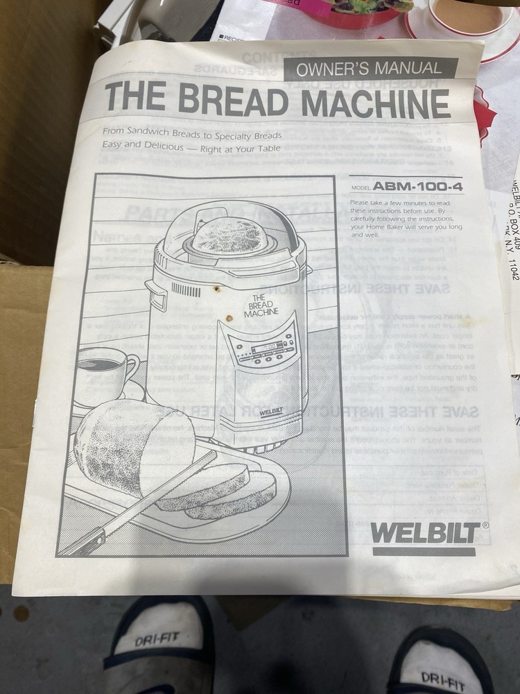 Wel-Bilt ABM-100 Bread Machine White Observation Dome Micro-Computer Control