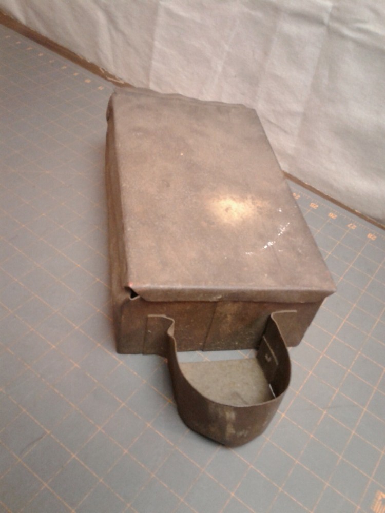 Antique Primitive Tractor Tool Box with Oil Ring Holder