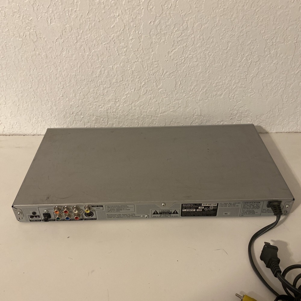 SONY DVP-NS71HP CD/DVD Player w/ NO REMOTE CONTROL (Silver) TESTED WORKS EUC