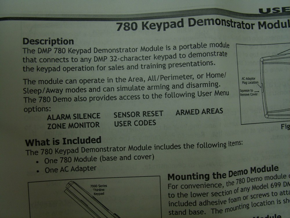 DMP 780 Keypad Demostrator Module - NOS