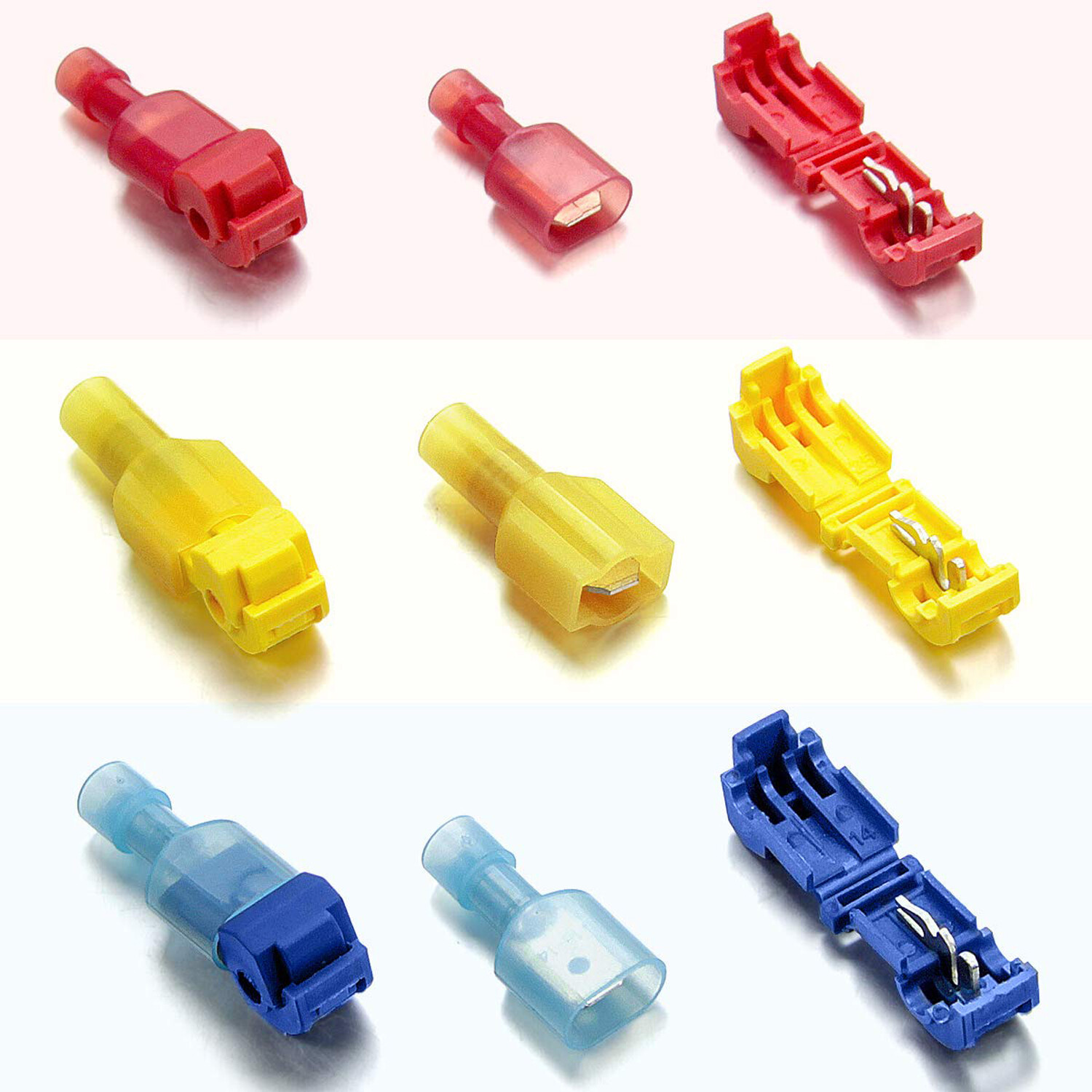 240/60pcs T-Taps Wire Connectors Quick Splice Terminals Insulated Crimp Cable