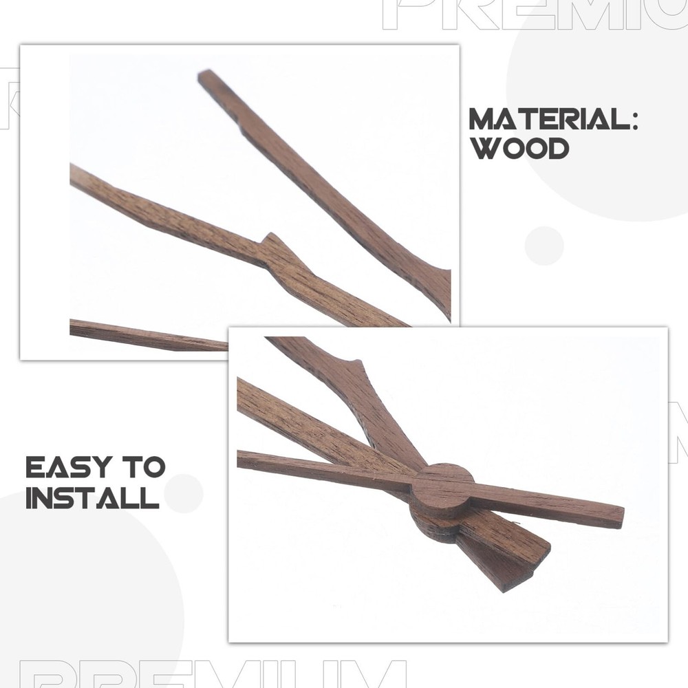 5 Sets Clock Hands Clocks Wood Personality Black Walnut