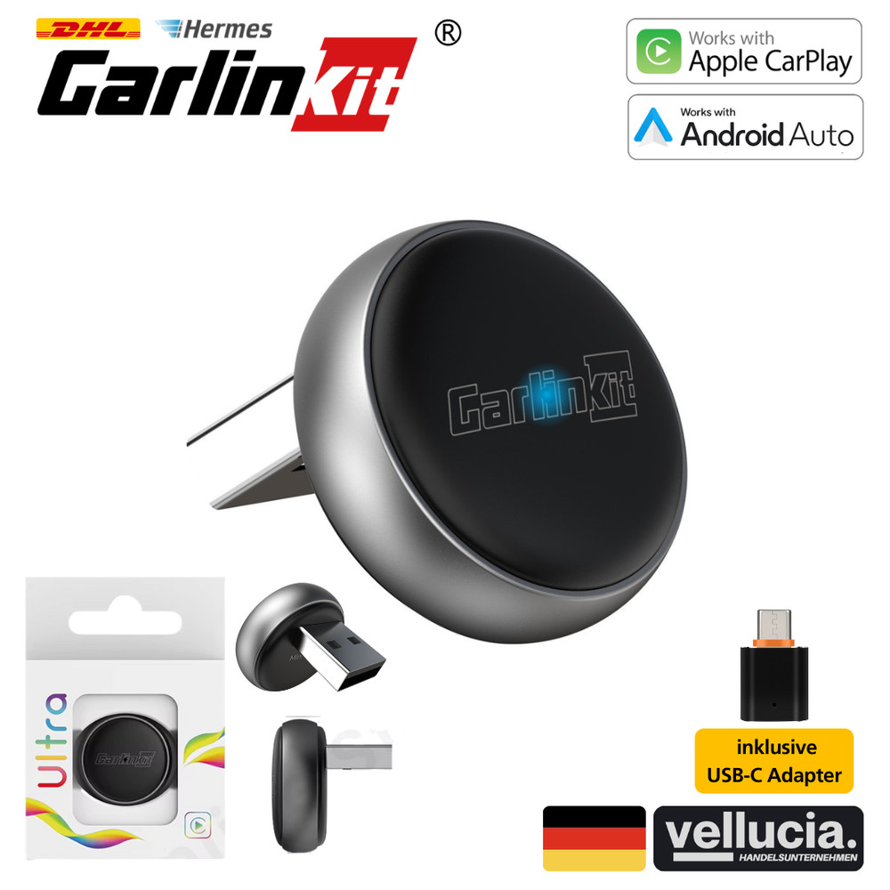 CarlinKit Mini ULTRA 🛜Wireless Compact Apple CarPlay & Android Auto Wireless