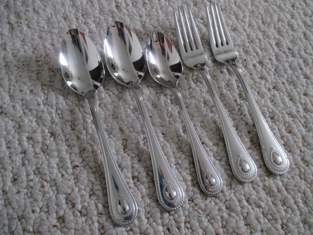Lenox French Perle 18/10 Stainless Flatware 5 pc Set