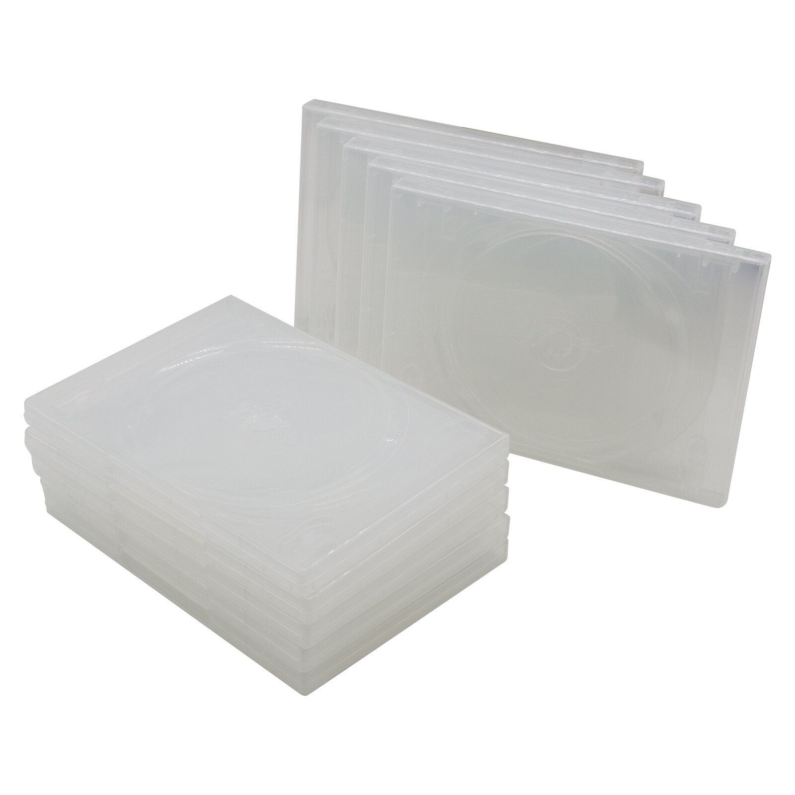 Lots Standard 4-Discs DVD Storage Replacement Cases Flip Cover Box 14mm Holder