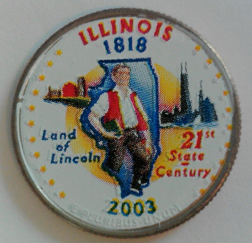 Illinois - 2003 Colorized State Quarter