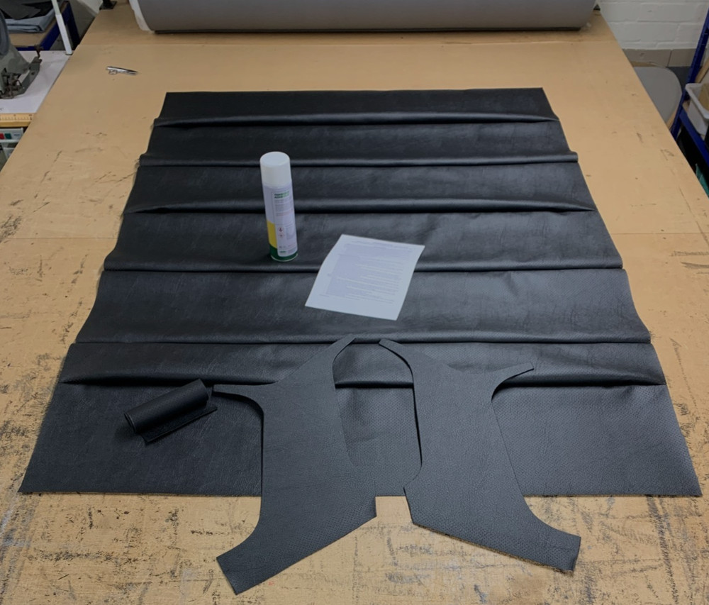 classic Mini Headlining Kit Perforated Black + ADHESIVE