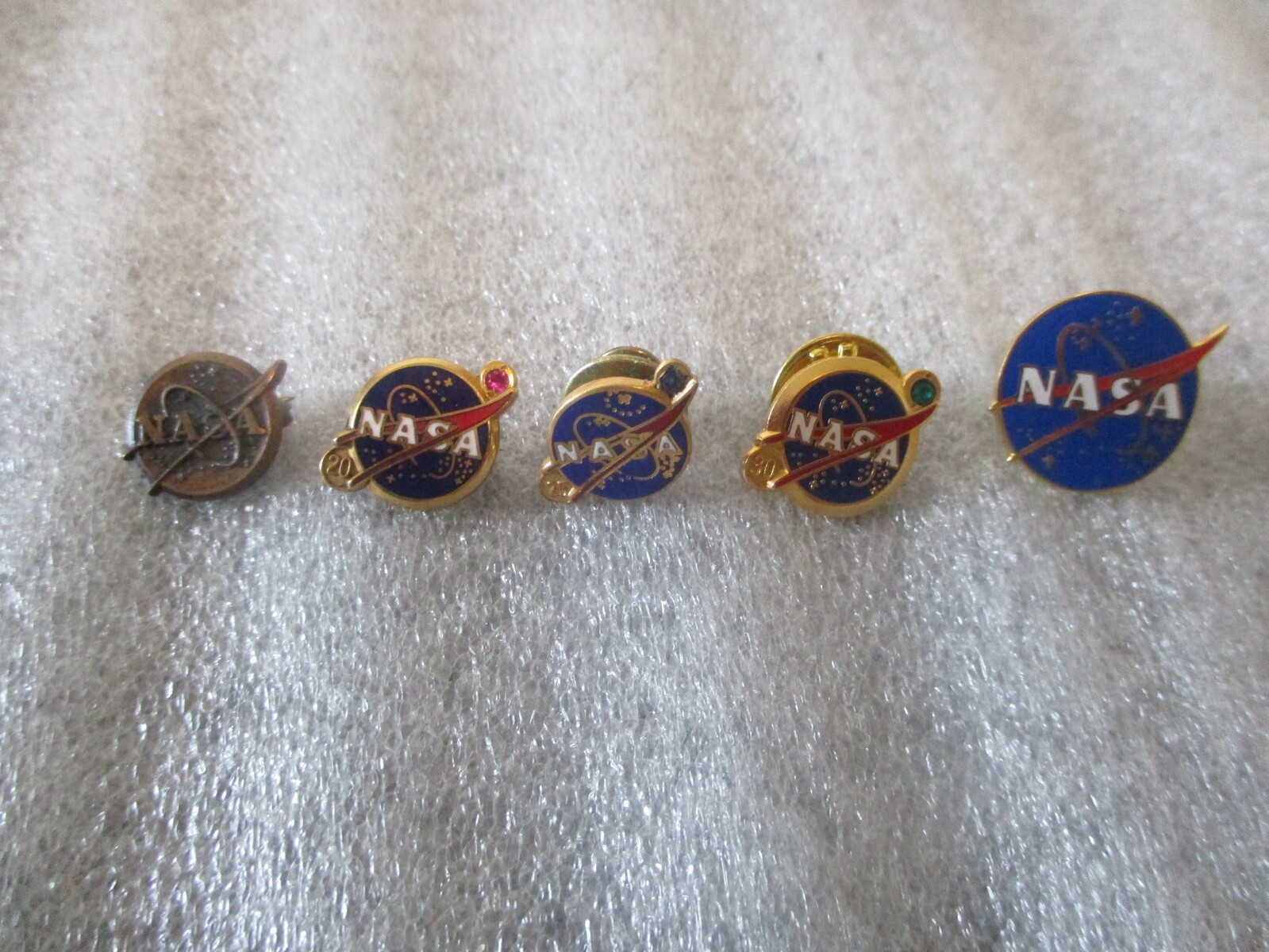 NASA MSFC 20yr-10K/25yr LORDSHIP/30yr BRANDT ANNIVERSARY PINS+BRONZE & ENAMEL (5