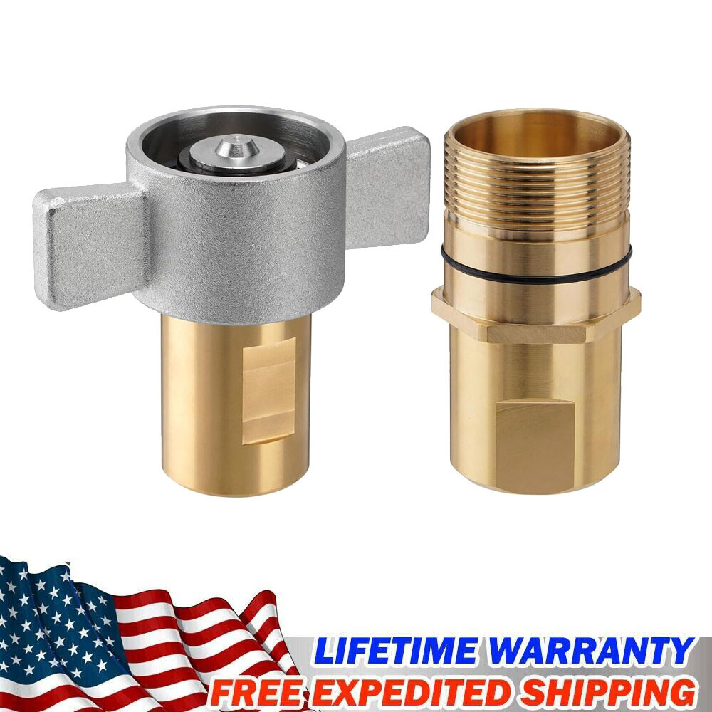 1" NPT Wet-Line Wing Nut Hydraulic Quick Disconnect Coupler / Coupling Set